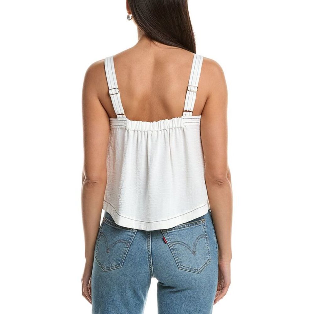 Ramy Brook Womens  Maisey Top, White - Picture 2 of 3